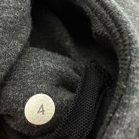 Lululemon Insculpt Zip Jacket Mock Neck Size 4 Heathered Black Ponte Knit - Picture 4 of 9